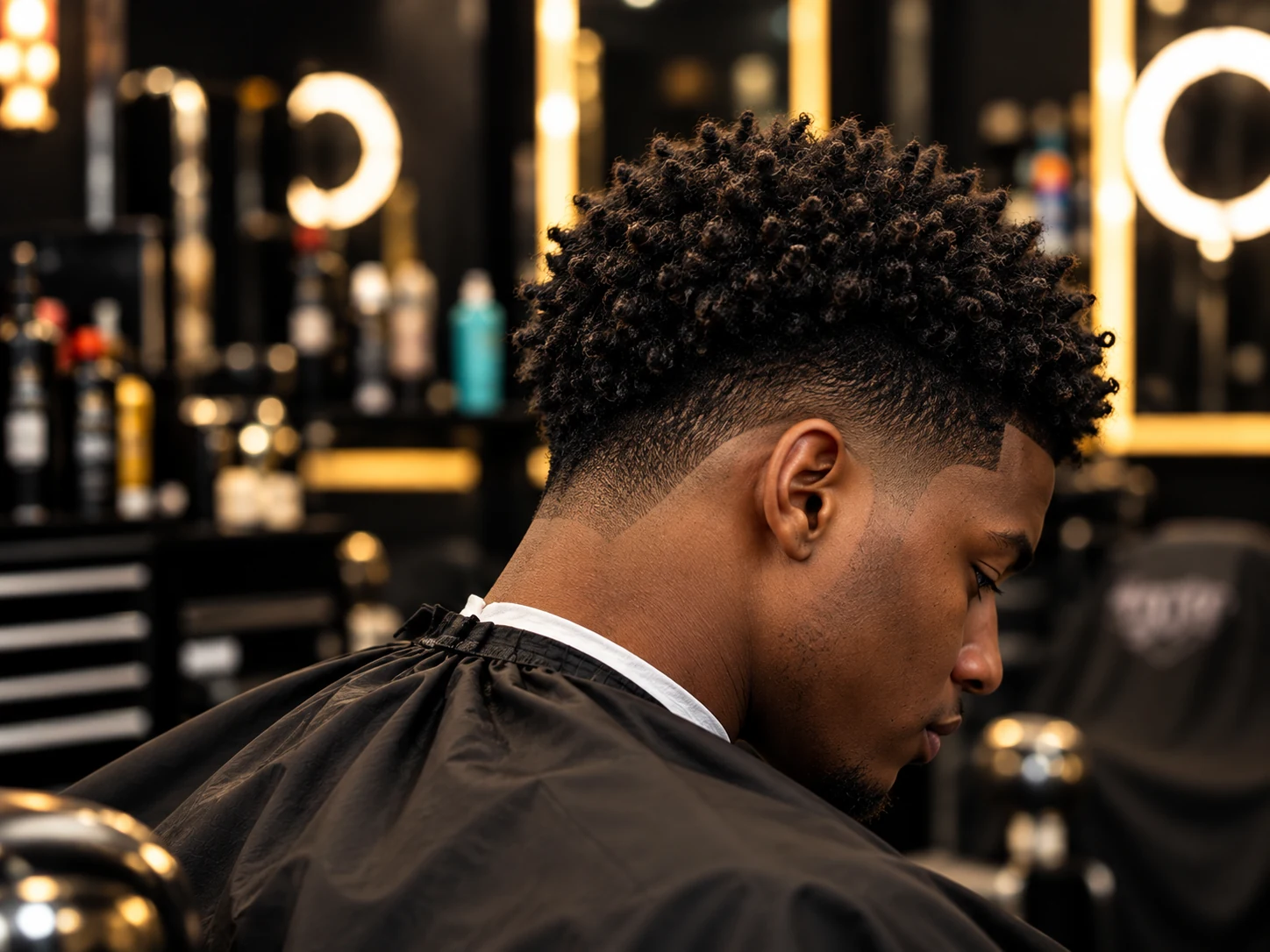 Visuel éditorial d'une coiffure afro