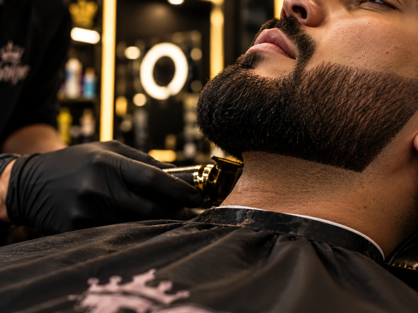 Visuel éditorial d'un travail de barbe